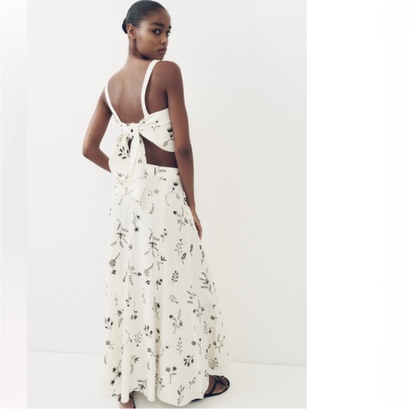 Zara embroidered floral maxi skirt - Picture 4 of 6